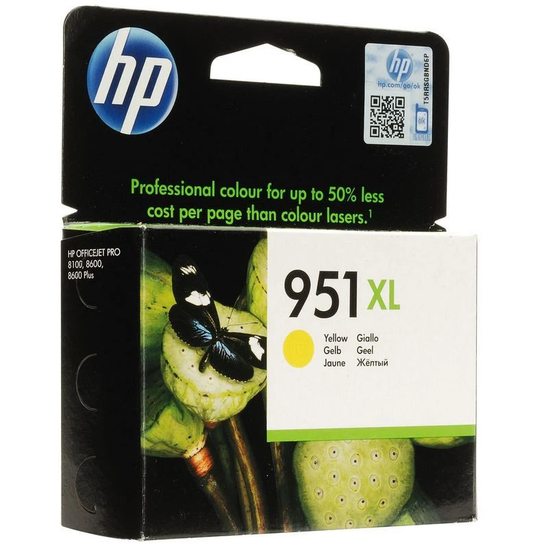 Картридж струйный HP 951XL CN048AE жел. пов.емк. для OJ Pro 8600 штр. 