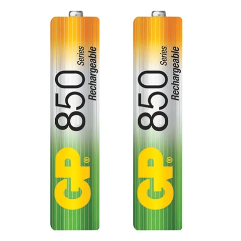 Батарейки аккумуляторные GP, AAA, Ni-Mh, 850 mAh, комплект 2 шт., в блистере,