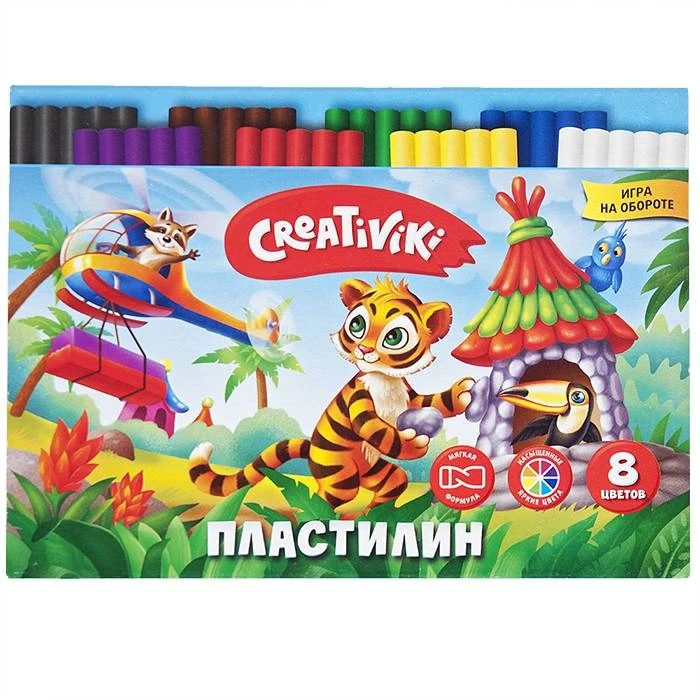 Пластилин Creativiki 8 цв. 120 г ПЛ08КР