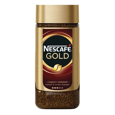Кофе молотый в растворимом NESCAFE (Нескафе) "Gold", сублимированный,