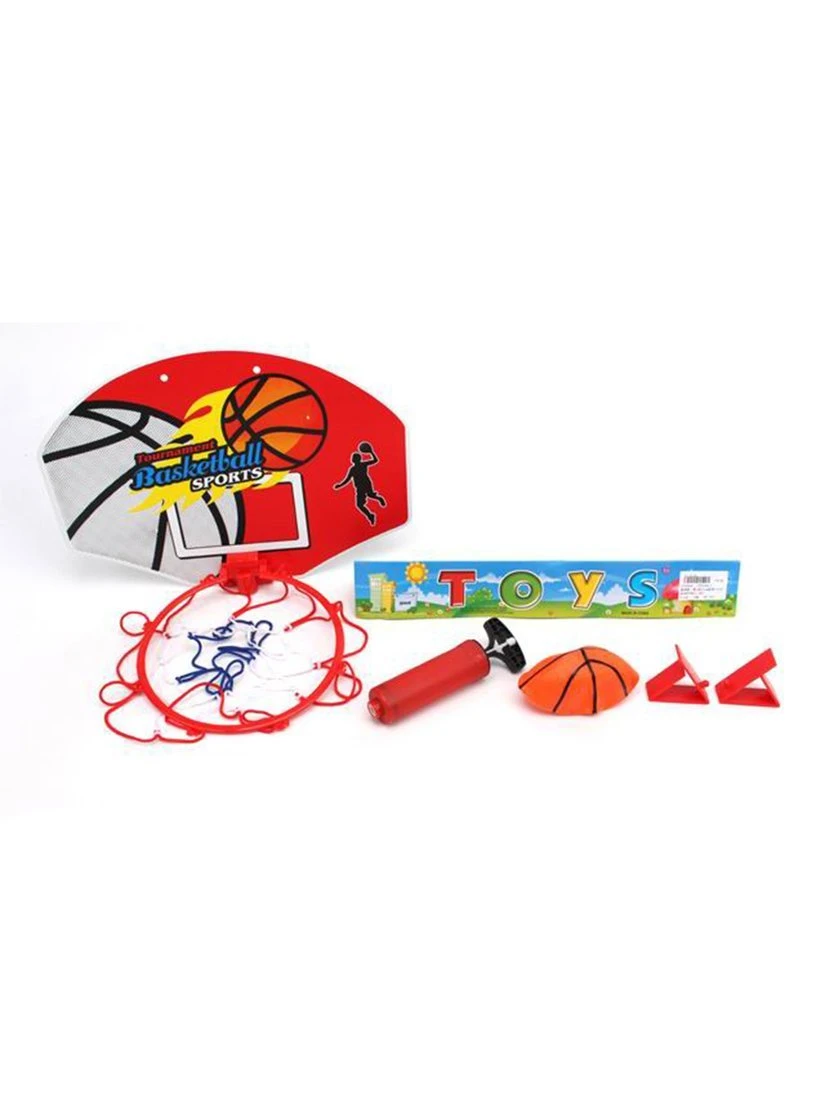 Набор для игры в баскетбол: щит 35,5х25,5 см. с пластик. кольцом 20 см., мяч 12
