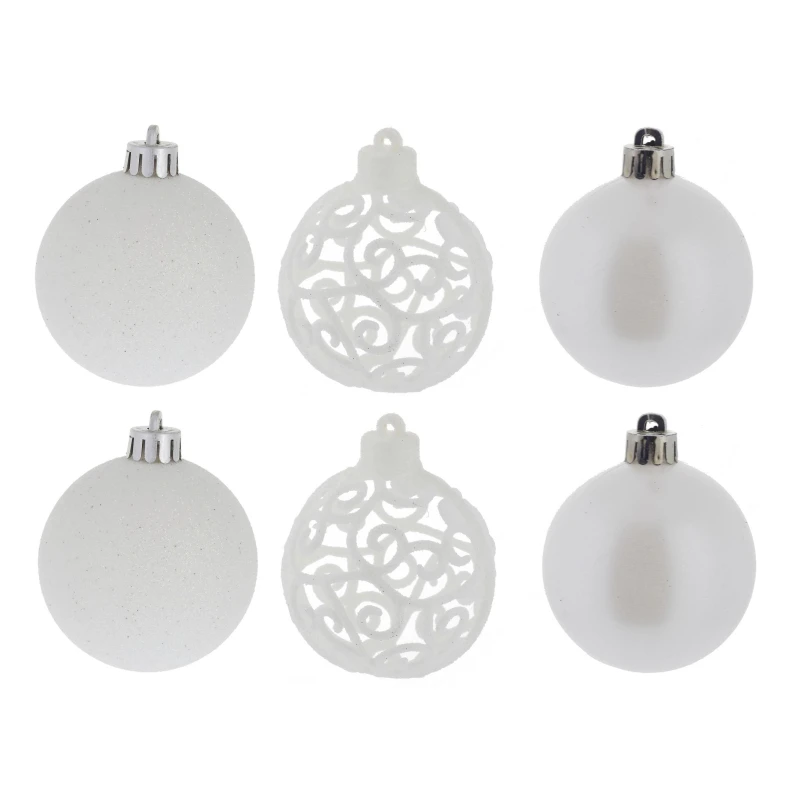 Набор украшений Шар Жемчужная сказка, белый, набор из 6-ти штук, D 6 см 722892