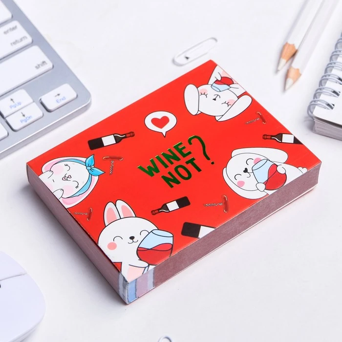 Блок бумаги для записей "Wine not?", отрывные листы, 180 листов