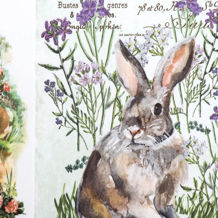 Декупажная карта "Кролик" плотность 45г/м2, формат А4