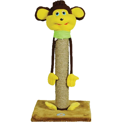 Когтеточка на подставке, сизаль, "Обезьяна" ЗоониК (340х340х650)