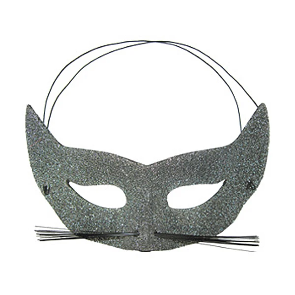 Маска Кошка серебряная