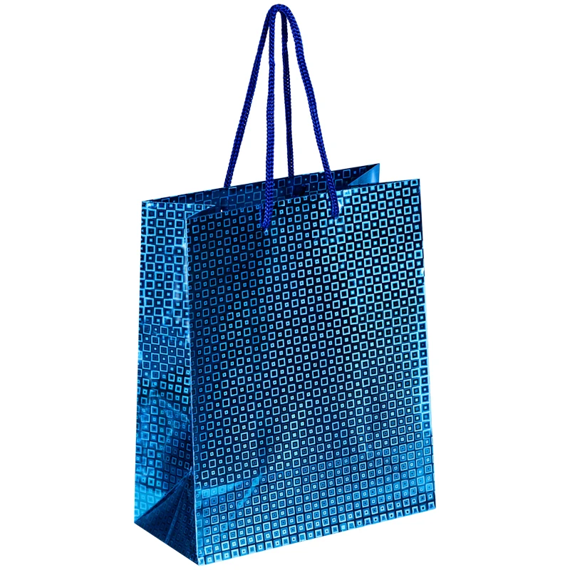 Пакет подарочный 18*23*10см ArtSpace, голографический, голубой