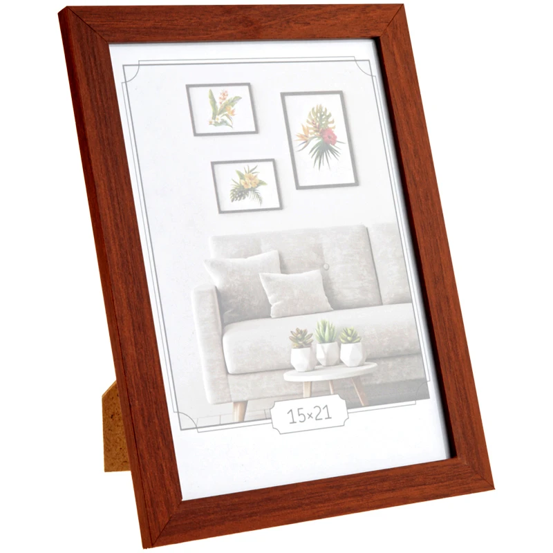 Набор рамок МДФ 15*21см, OfficeSpace, 4шт., небьющееся стекло, итальянский орех