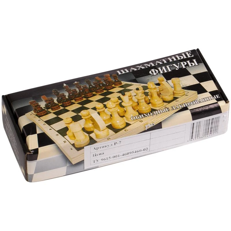 Фигуры шахматные Орловские шахматы, обиходные лакированные d=24мм, высота