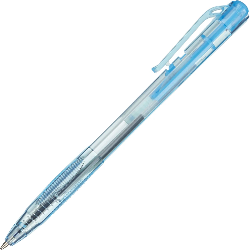 Ручка шариковая автоматическая Attache Economy, 0,35мм, синяя, голуб.корп