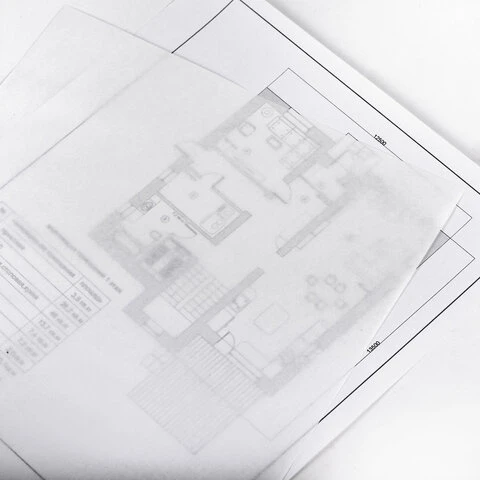 Калька для чертежных и дизайнерских работ папка, А4, 210х297 мм, 40 г/м2, 40