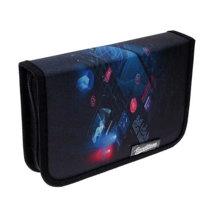 Пенал 1 секция Seventeen "Космическое родео", 135 х 200 мм, откидная