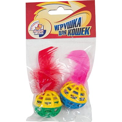 Игрушка "Погремушка с бубенчиком и пером" (2шт) Игрушка "Погремушка с бубенчиком и пером" (2шт)