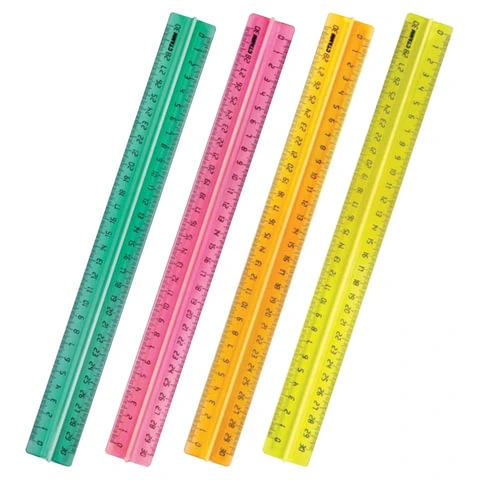 Линейка пластиковая, 30 см, СТАММ "Neon Crystal", с держателем, Линейка пластиковая, 30 см, СТАММ "Neon Crystal", с держателем,