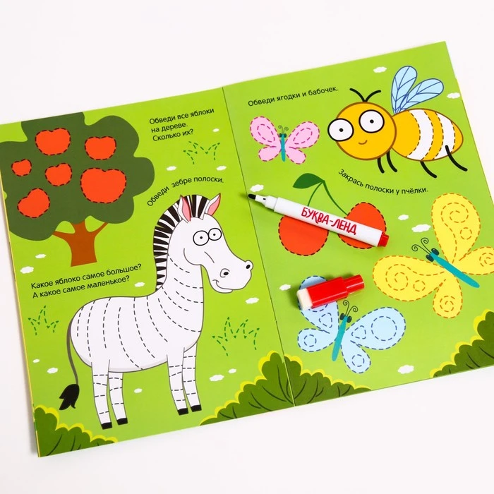 Набор многоразовых книг "Напиши и сотри", 2 штуки по 16 стр, А5, Синий