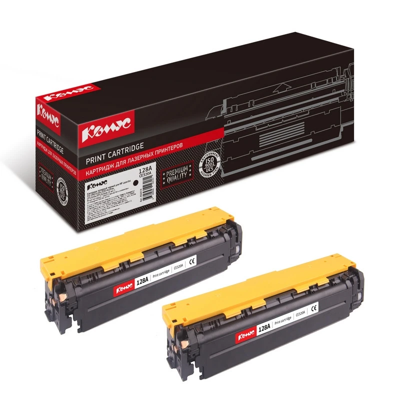 Картридж лазерный Комус 128A CE320AD чер. для HP СLJ CP1525 (2шт/уп)