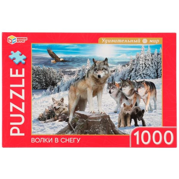 Волки в снегу. Пазлы классические в коробке. Пазл 1000 деталей. Умные игры Волки в снегу. Пазлы классические в коробке. Пазл 1000 деталей. Умные игры