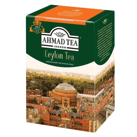 Чай AHMAD (Ахмад) "Ceylon Tea OP", черный листовой, картонная коробка,