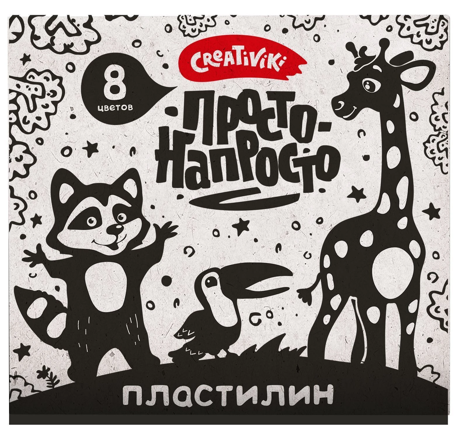 Пластилин Creativiki ПРОСТО 8 цв. 12 г 3+