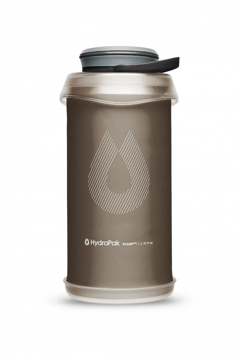 Складная мягкая бутылка для воды HydraPak Stash (0,75 литра), серая