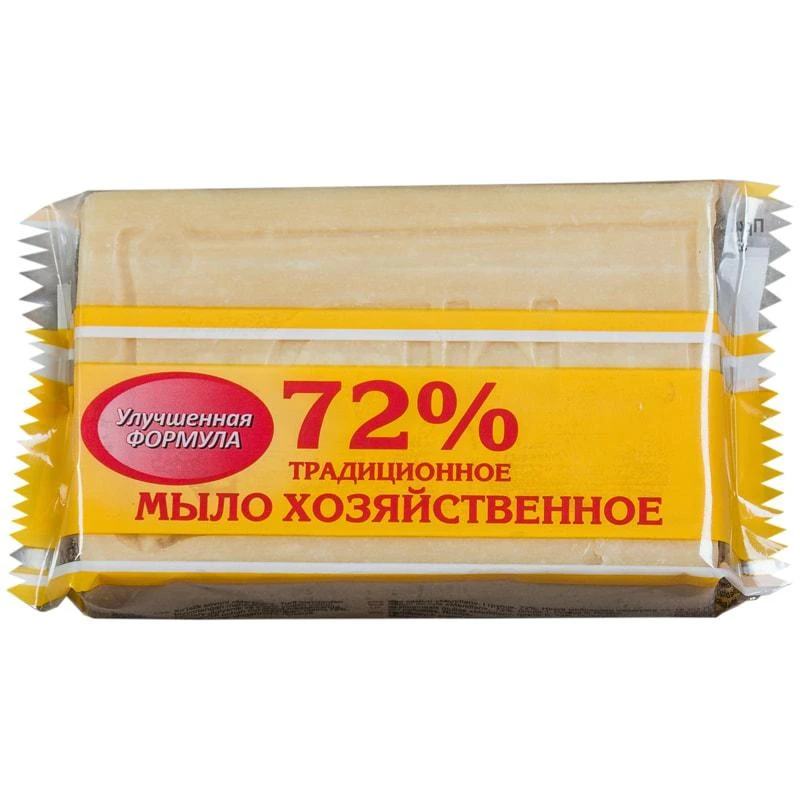 Мыло хозяйственное 72% Меридиан "Традиционное", 150г, флоу-пак.