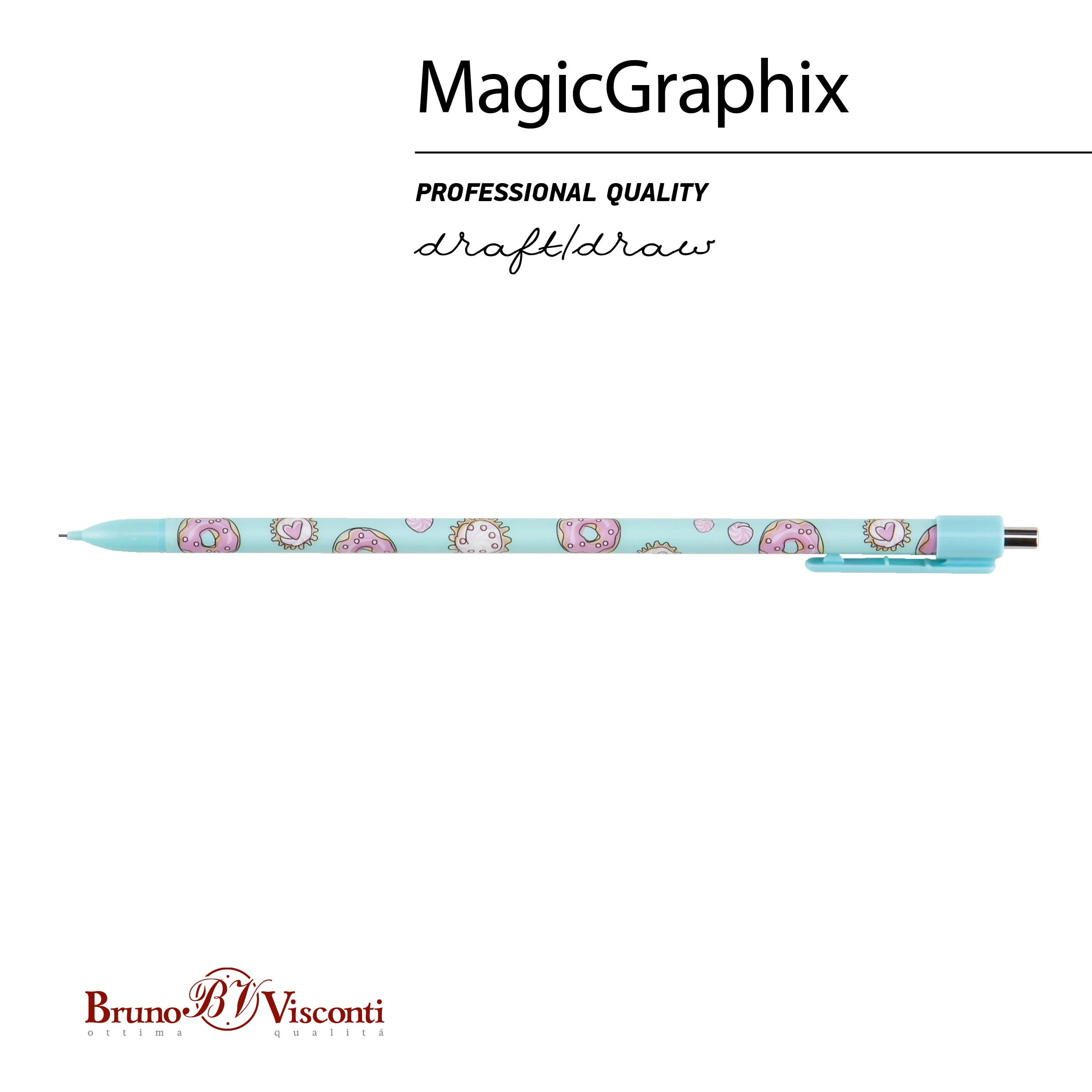 КАРАНДАШ МЕХАНИЧЕСКИЙ "MagicGraphix. Сладкое настроение. Пончики" 0.5