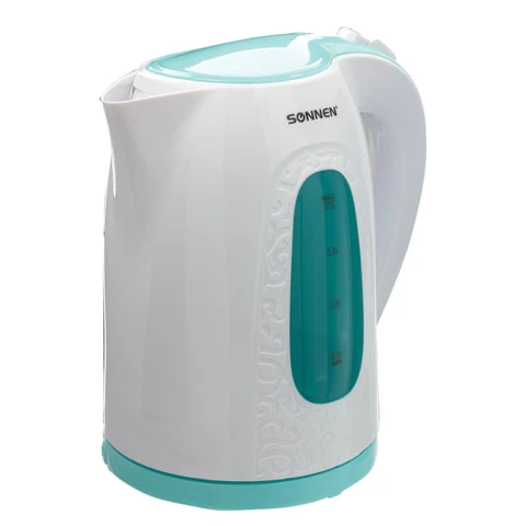 Чайник SONNEN KT-2016, 2 л, 2200 Вт, закрытый нагревательный элемент, пластик,