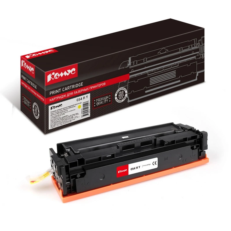Картридж лазерный Комус 054 H Y жел. пов. емк. для Canon MF645/643/641/623