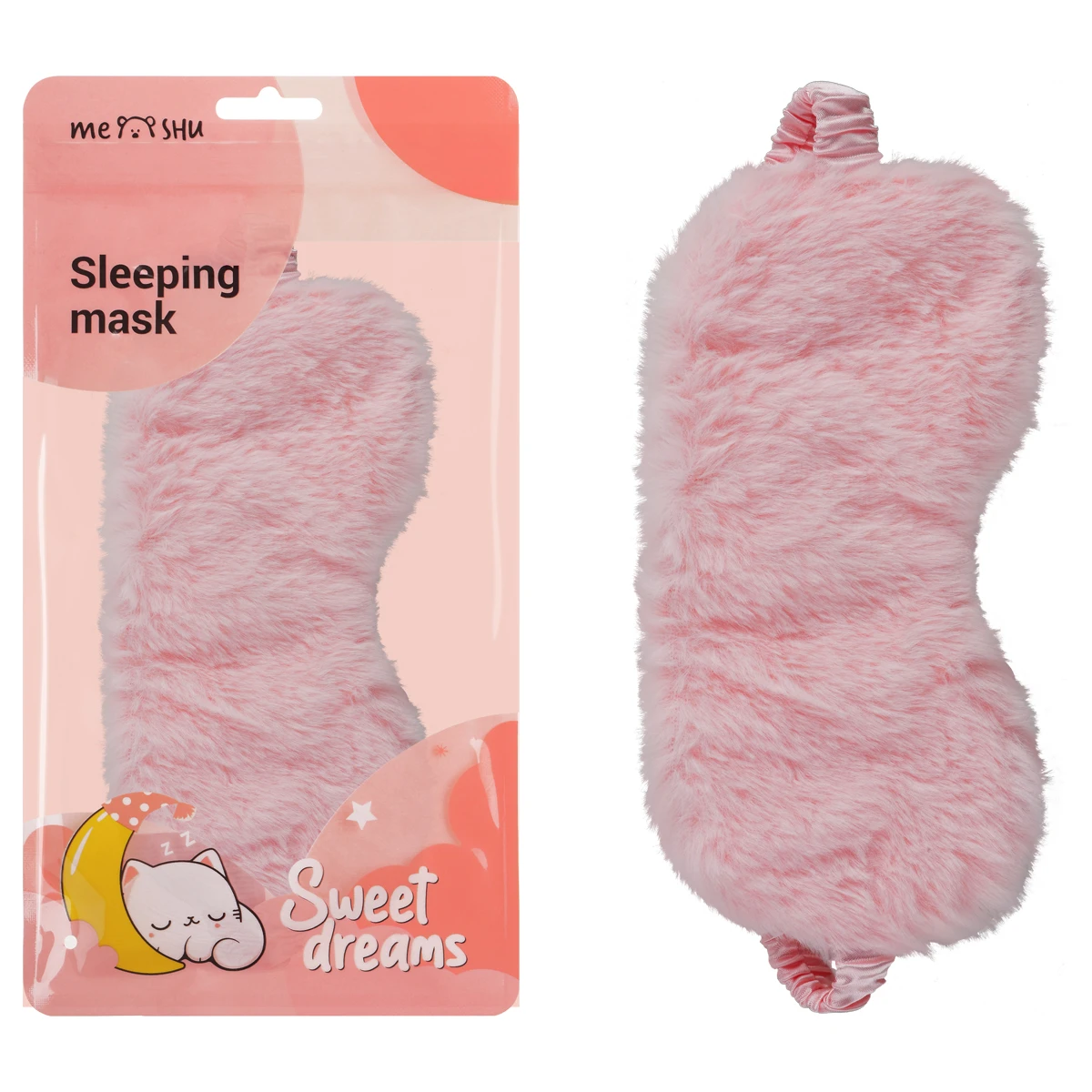 Маска для сна MESHU "Peach softness", пакет zip-lock, европодвес