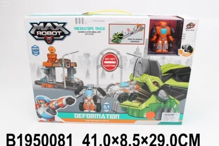 Игровой набор (41х29см) "АВТОТРЕК. ГОНКИ" (1 робот-трансформер, в