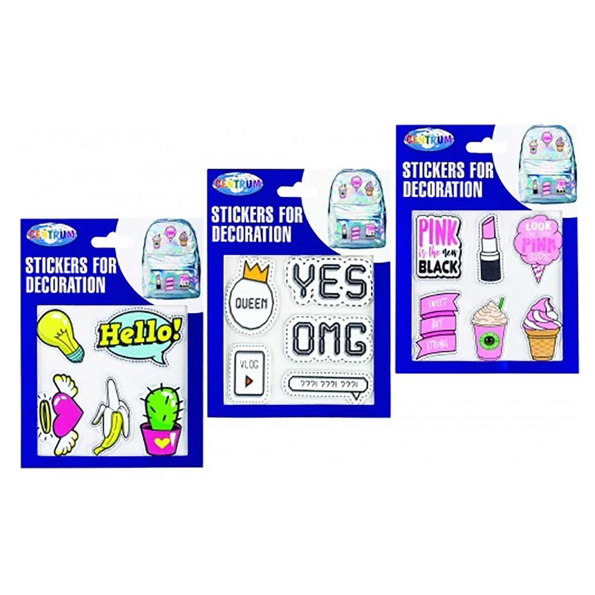 Арт.80669 Декоративные наклейки пластиковые на телефон, планшет, рюкзак, размер