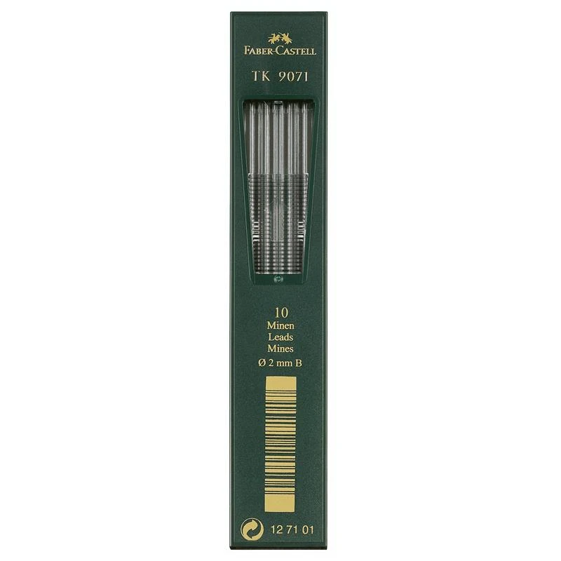 Грифели для цанговых карандашей Faber-Castell "TK 9071", 10шт., 2,0мм,