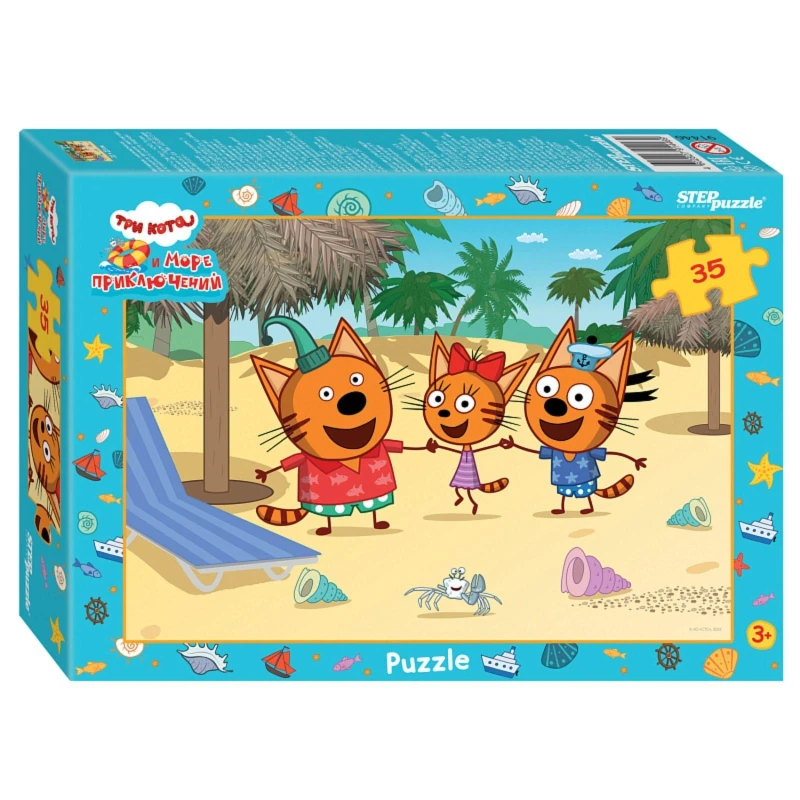 Пазл-мозаика Степ Пазл Три кота 35 элементов (91446)
