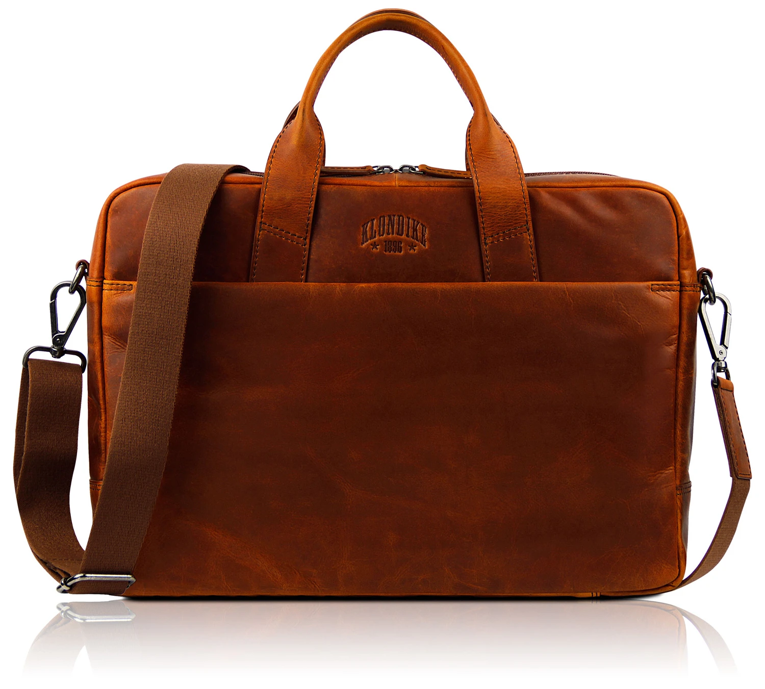 Сумка Klondike Digger Mavis, цвета коньяк, 32x40x8 см