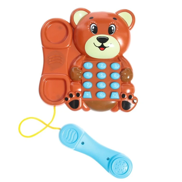 Музыкальный телефон «Весёлый мишка», звук, свет Музыкальный телефон «Весёлый мишка», звук, свет