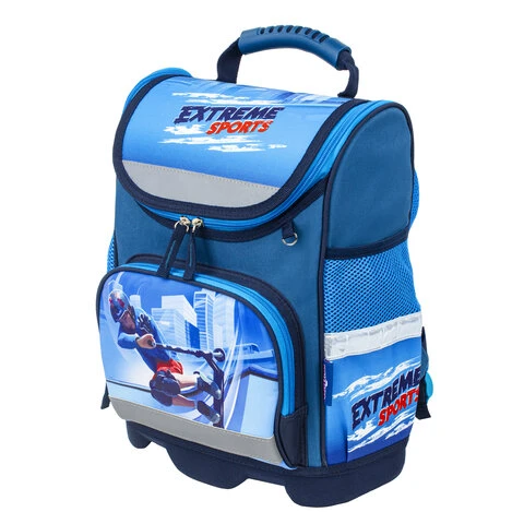 Ранец ЮНЛАНДИЯ WISE для начальной школы, "Skate", 37х29х15 см, 229947