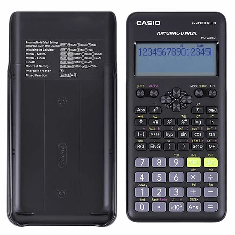 Калькулятор инженерный CASIO FX-82ESPLUSBKSBEHD (162х80 мм), 252 функции,