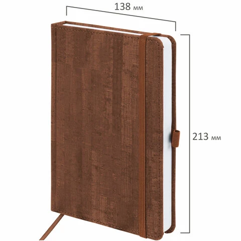 Ежедневник недатированный А5 (138x213 мм) BRAUBERG "Wood", кожзам,