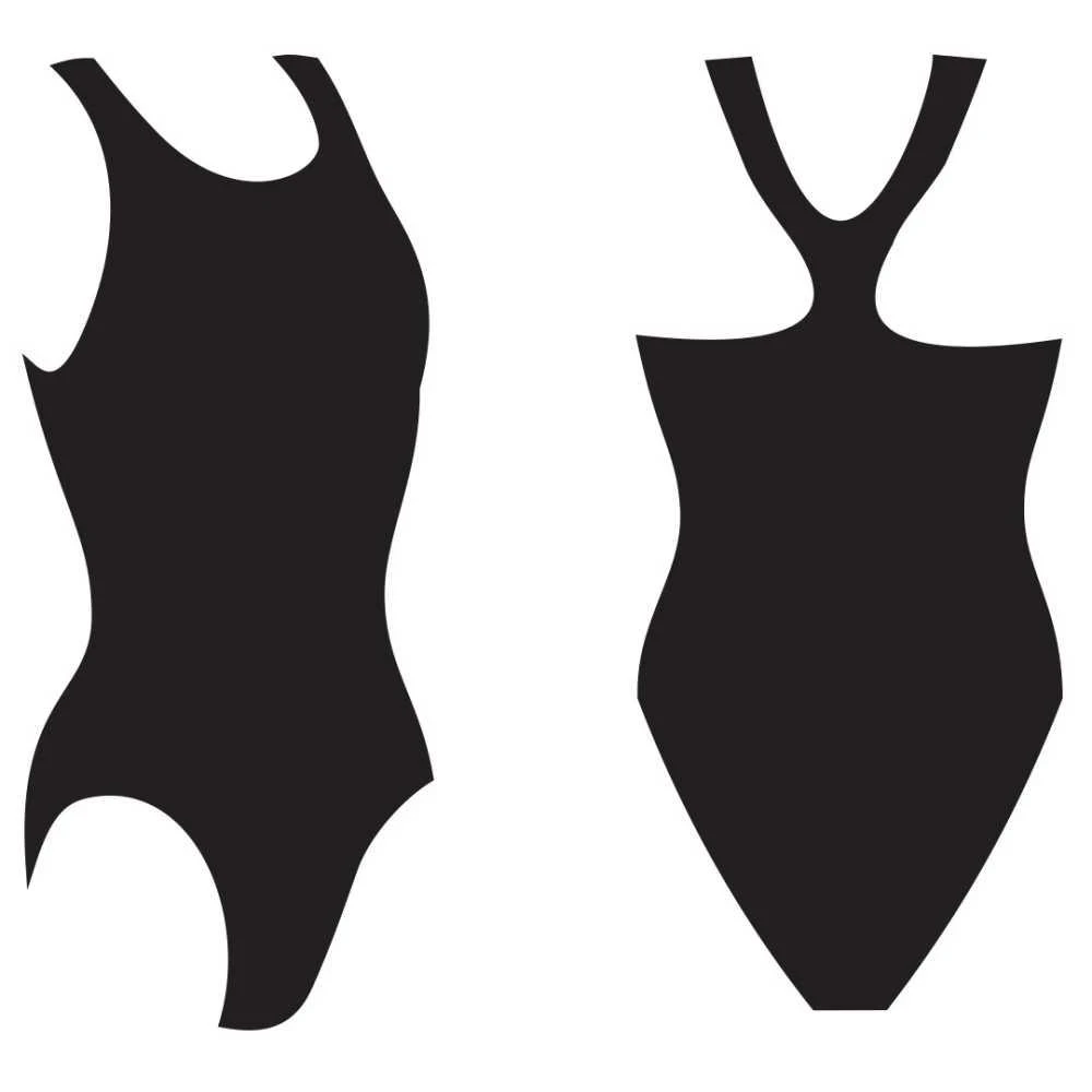 Купальник женский для бассейна, черный, р-р 44, BW 2 1