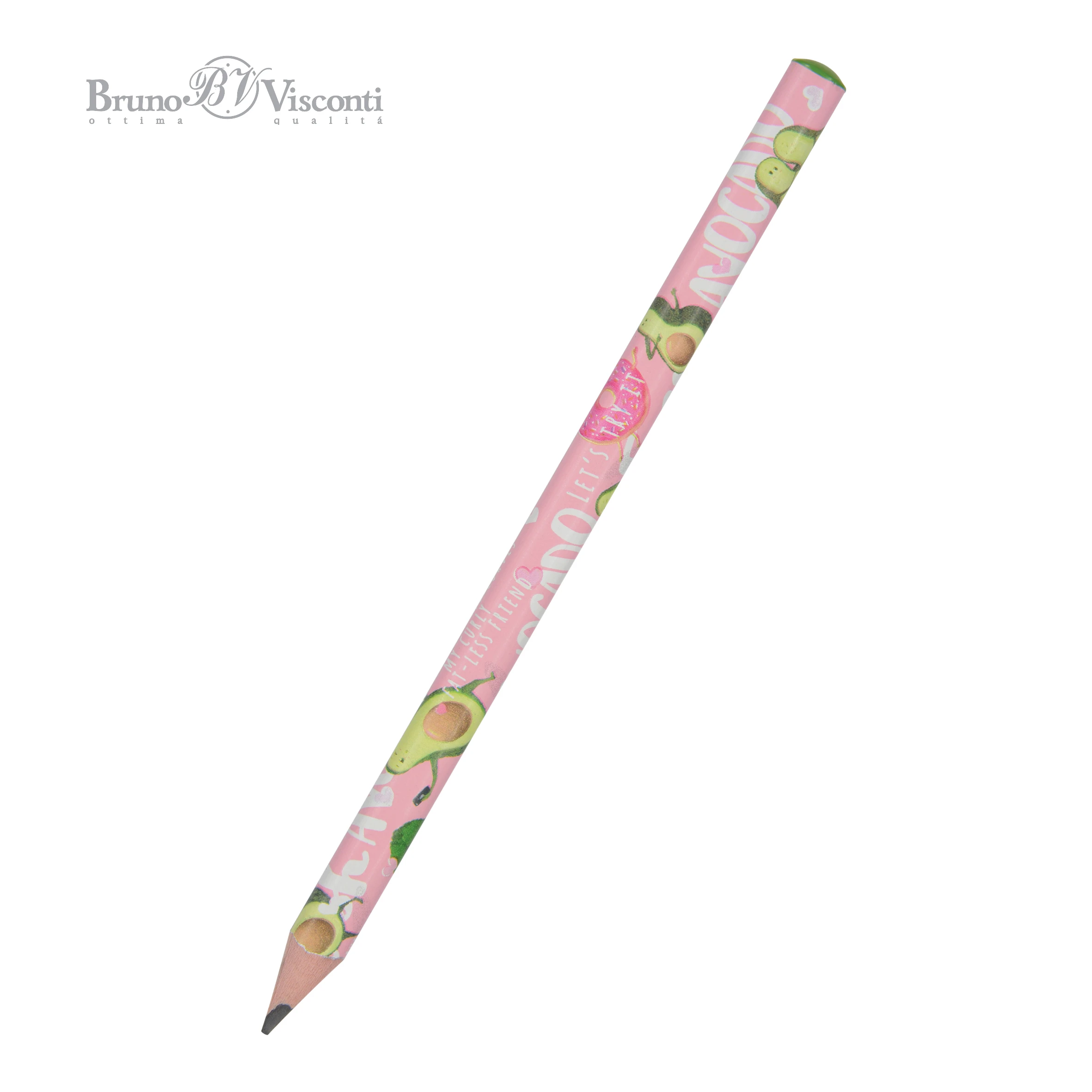 КАРАНДАШ ЧЕРНОГРАФИТОВЫЙ "HappyGraphix Jumbo. Авокадо. Модница" 4В,