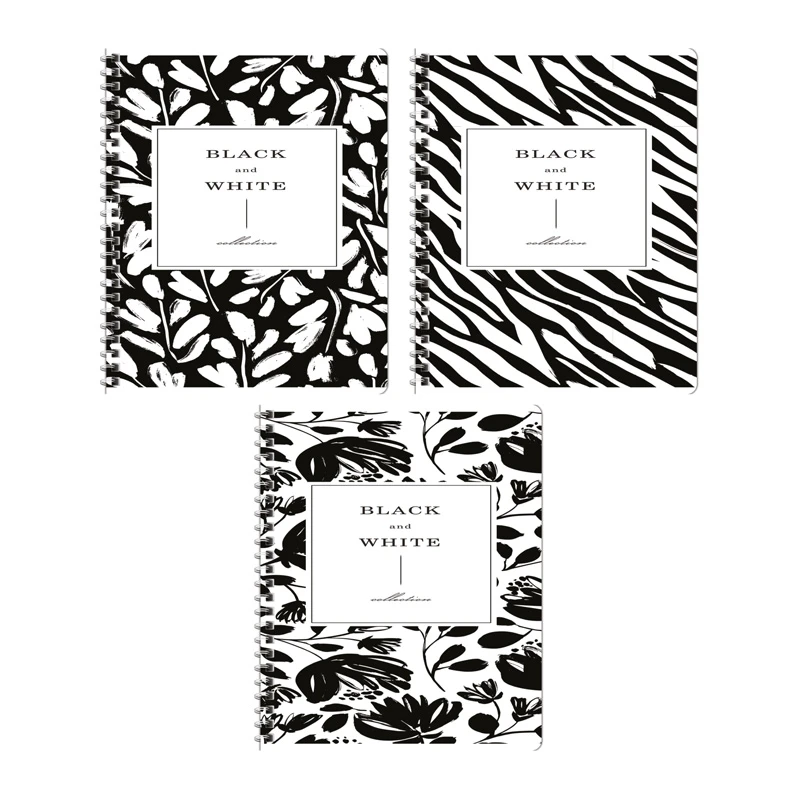 Тетрадь 48л., А5, клетка на гребне ArtSpace "Цветы. BW collection",