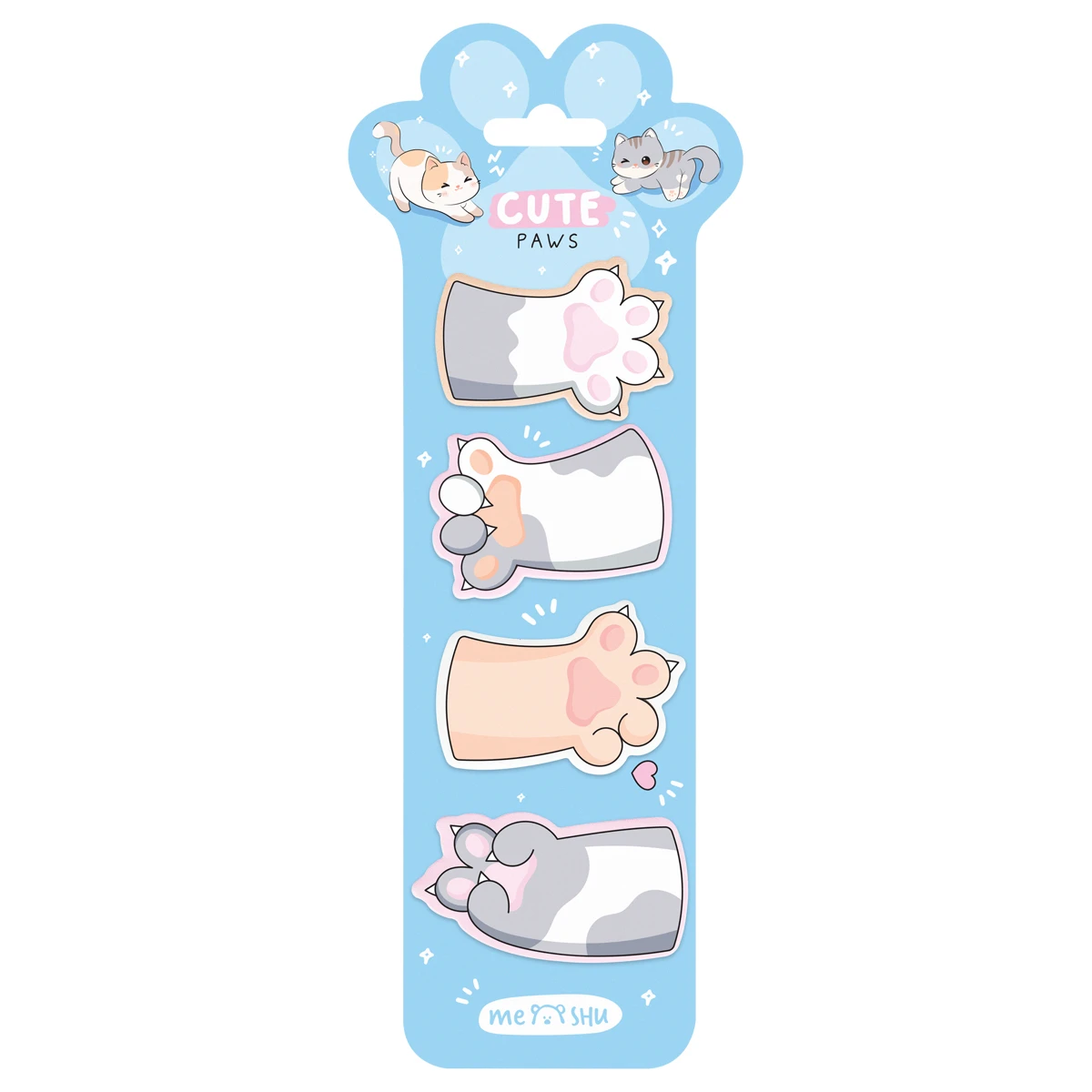 Флажки-закладки MESHU "Cute Paws", 20л., европодвес