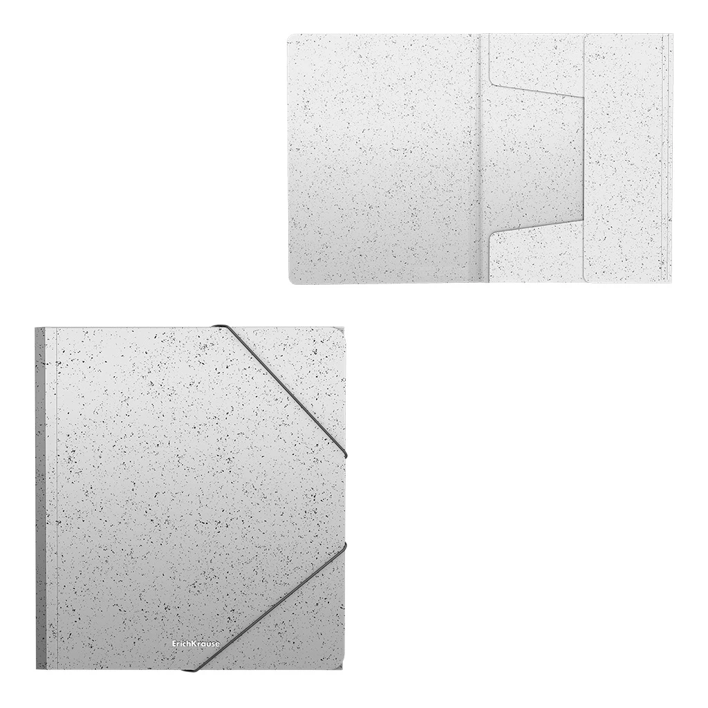 Папка для тетрадей на резинках пластиковая Erich Krause® Matt Grains, A5+, белый