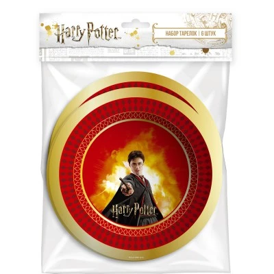 Harry Potter. Набор бумажных тарелок, 6 шт, d=180 мм