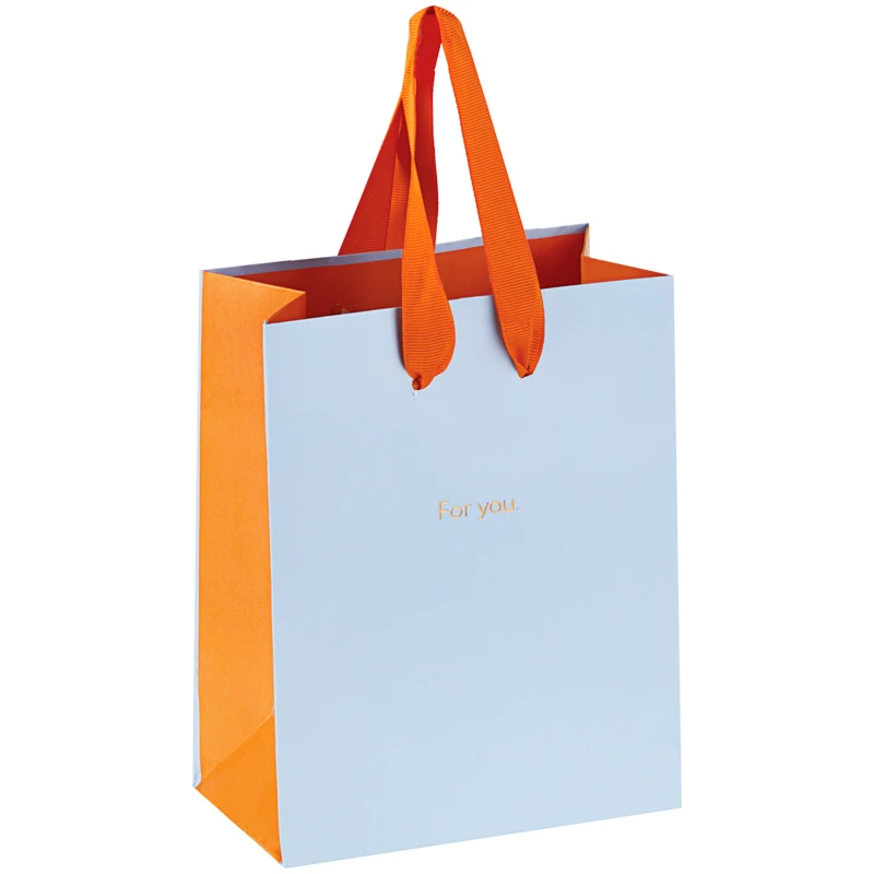 Пакет подарочный 26*32*12см MESHU "Duotone. Sky blue", отд. фольгой,