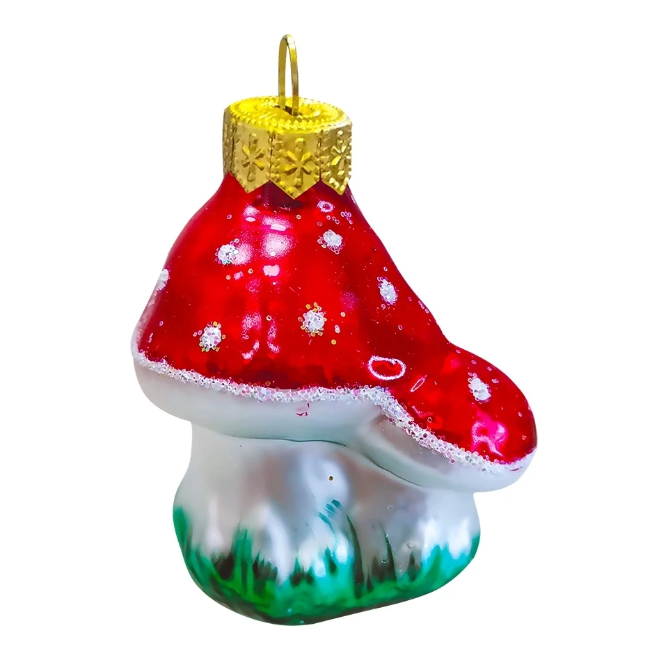 Ёлочное украшение "Грибочки" , без упаковки h-6см