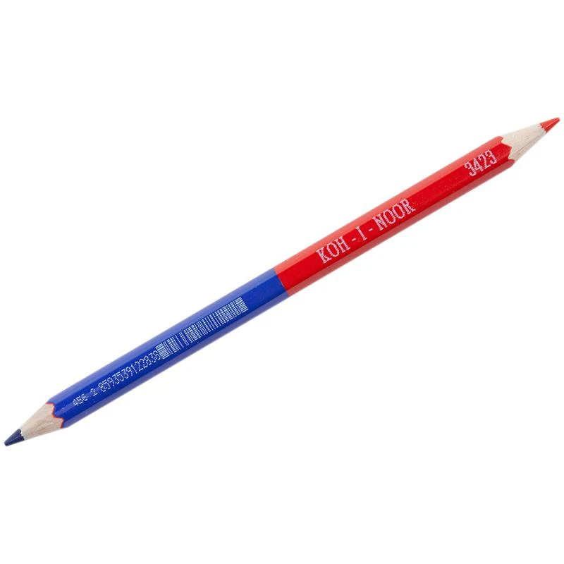 Карандаш двухцветный Koh-I-Noor, синий-красный, утолщенный 34230EG006KS