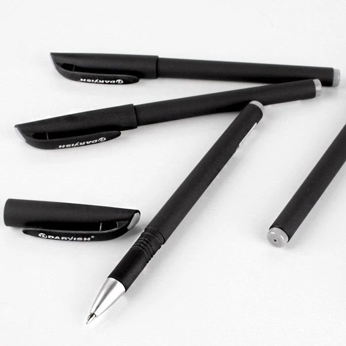 Ручка гелевая чёрная "Darvish" корпус "soft"