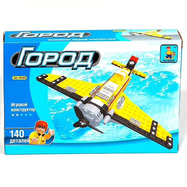 Констр.пласт.Город 140 дет.,BOX 22х15х4,5см, арт.25405.