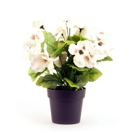 Цветок искусственный декоративный в горшке "Петуния" (3вида) (min12)